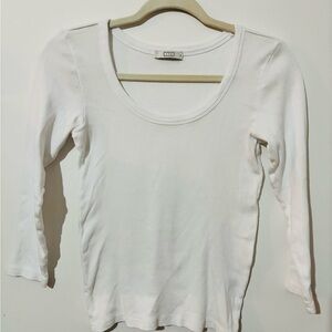 AYR Soft White Long Sleeve Top